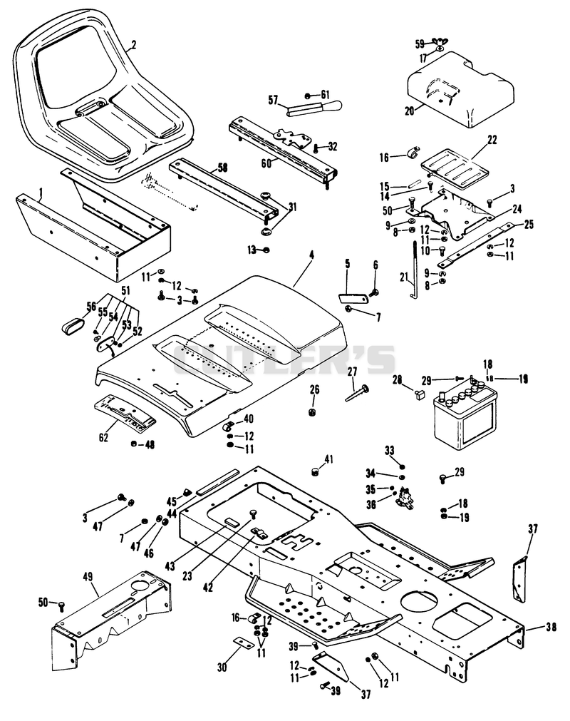 FRAME AND REAR DECK