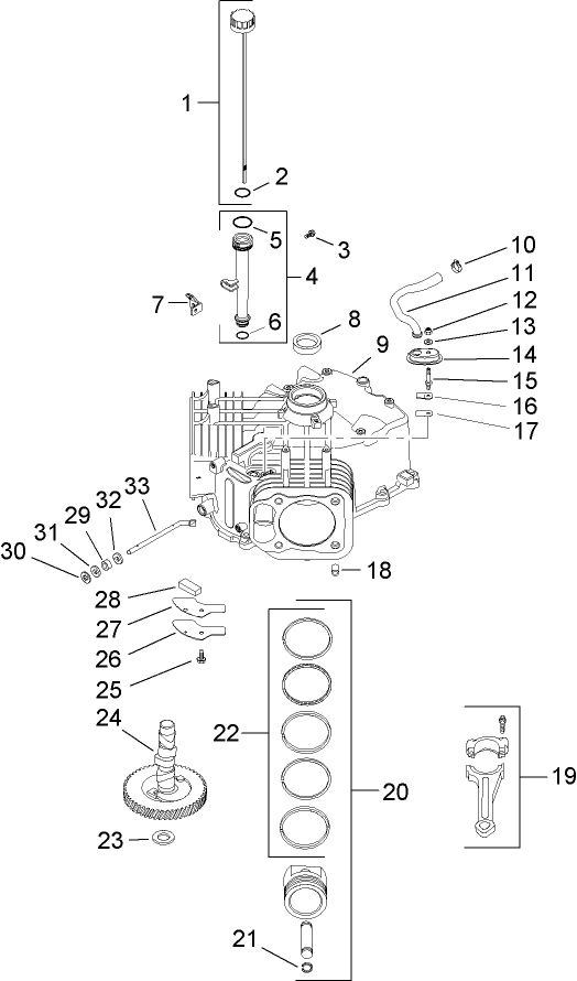 Crankcase Assembly Kohler SV735 0011