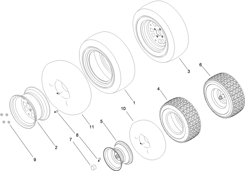 Front and Rear Wheel Assembly