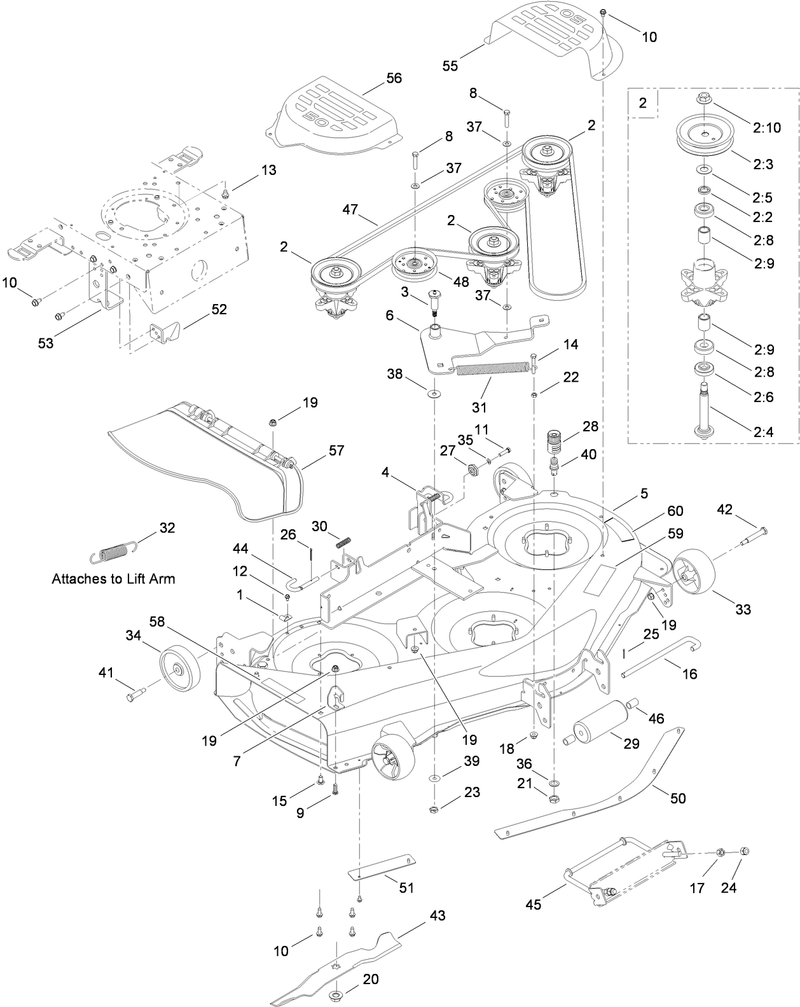 50 Inch Deck Assembly