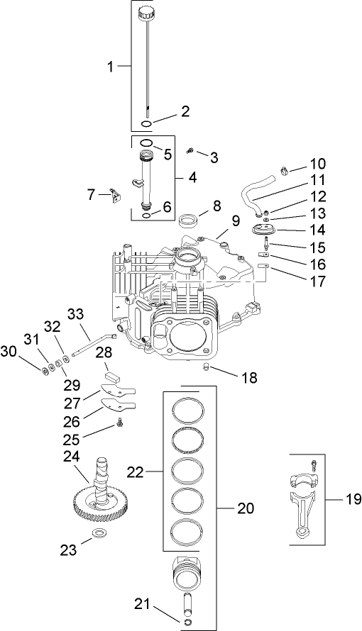 Crankcase Assembly Kohler SV730 0018