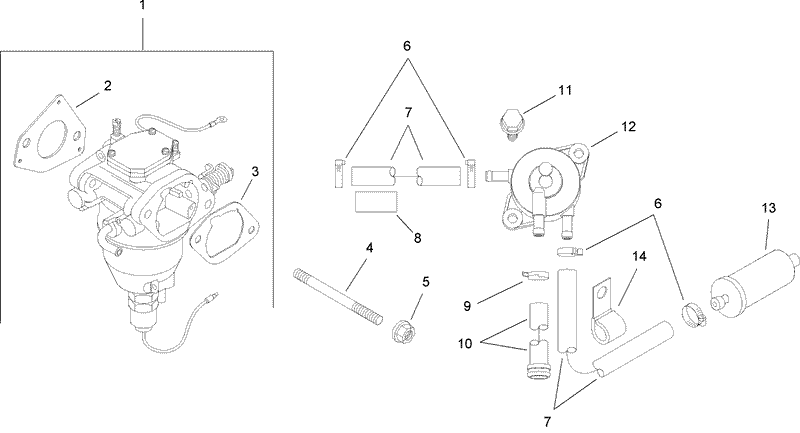 Fuel System Assembly Kohler SV730 0018