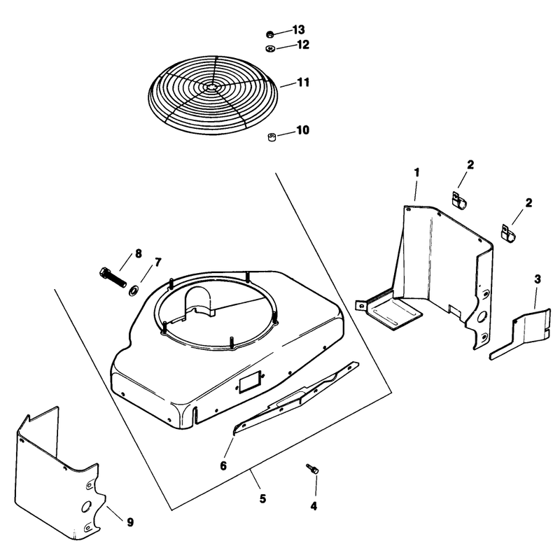 Baffle and Shroud Engine Model No Mv16s Type 56519