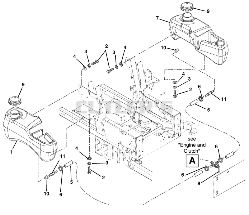 Fuel Tank And Hoses