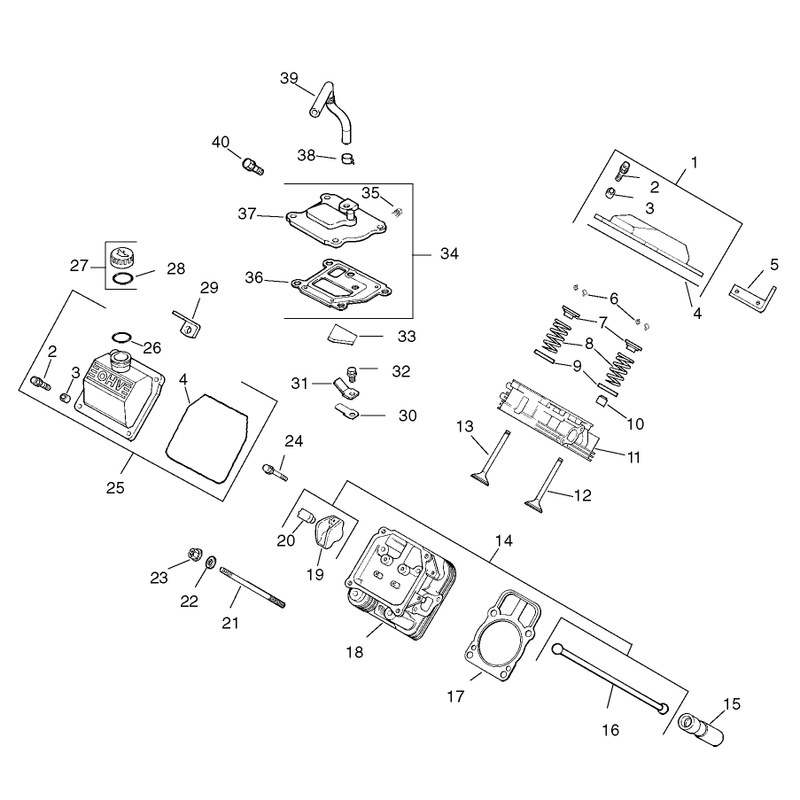 Group 4 HeadValveBreather Assembly Kohler CH26S-78518