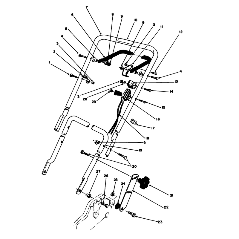 Handle and Throttle Control Assembly