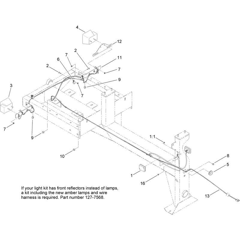 Mortar Mixer Tail Light and Harness Assembly