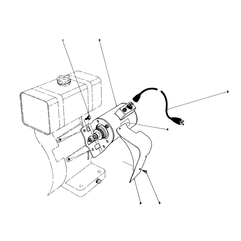 Starter Motor Kit Model 29-6600 (for Snowthrower Model No. 38070)