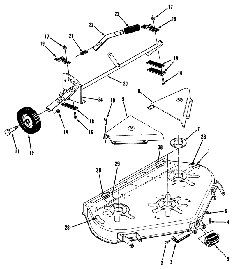 Rear Discharge Mower 42 In