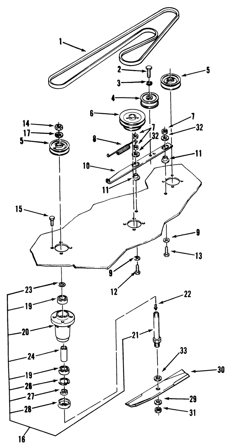 Rear Discharge Mower 42 In