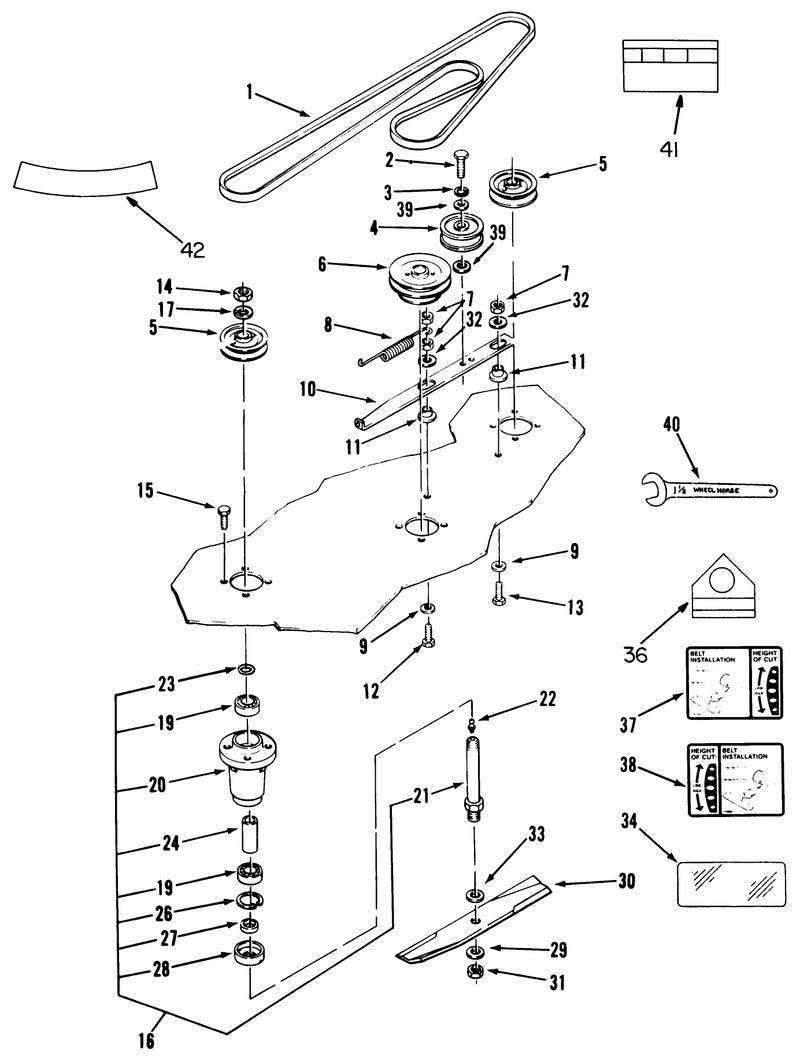 Belt and Spindle Assembly continued