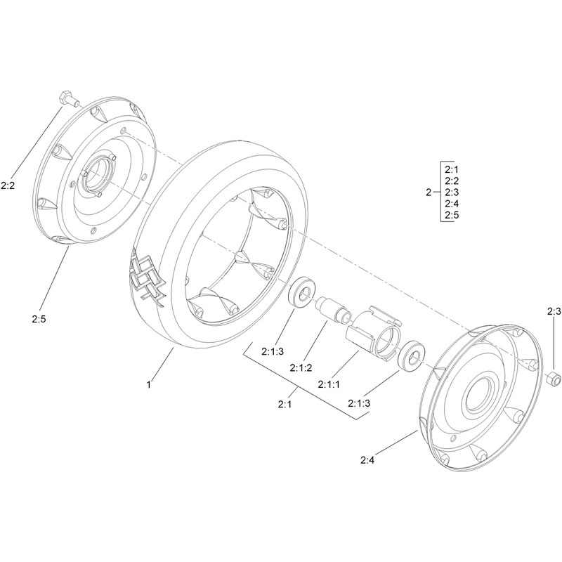 Rear Wheel Assembly No 100-2860