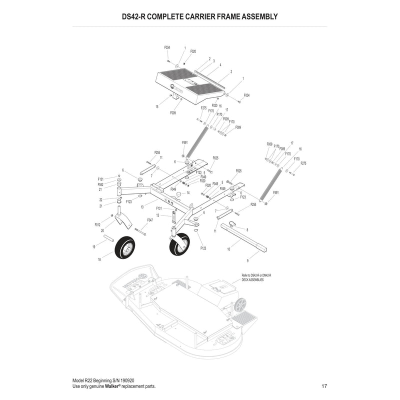 DS42-R Complete Carrier Frame Assembly