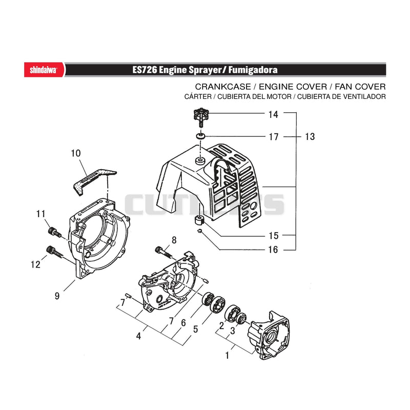CRANKCASE / ENGINE COVER / FAN COVER