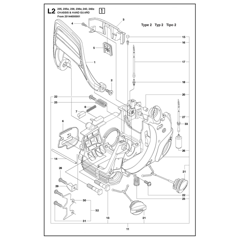 FUEL TANK AND HANDLE