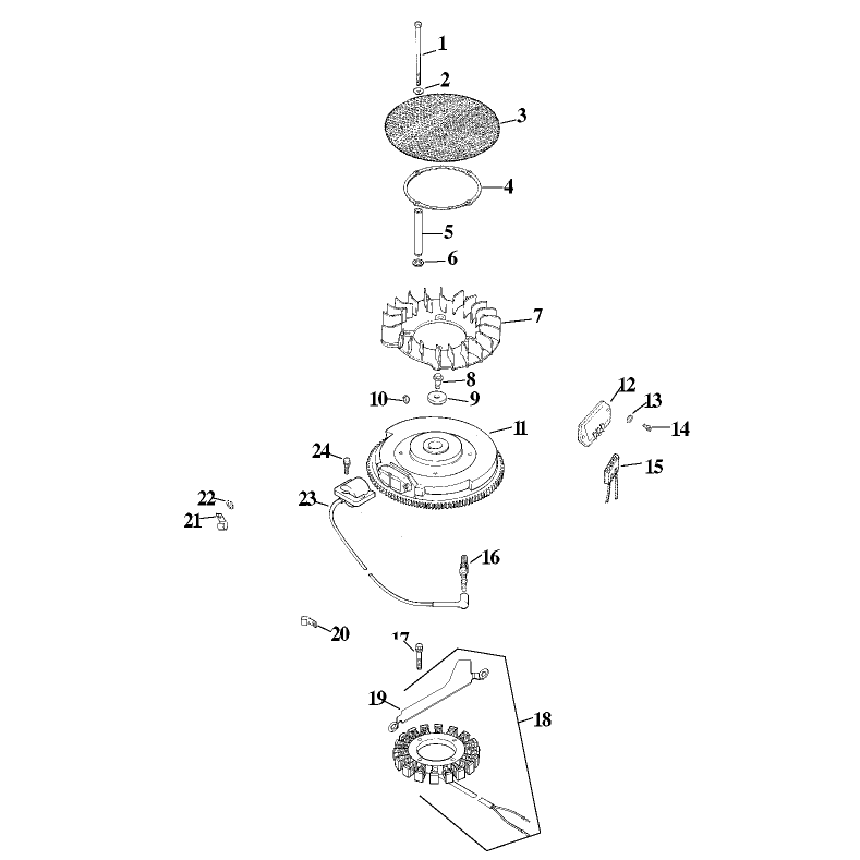 Group 5 IgnitionCharging Assembly Kohler CV20S-PS65585