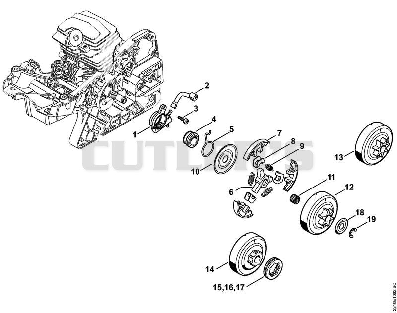 Oil pump, Clutch