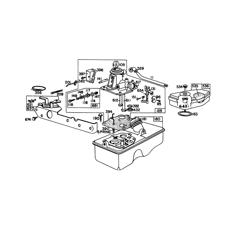 Carburetor Assembly Briggs and Stratton Model 92908-1879-01