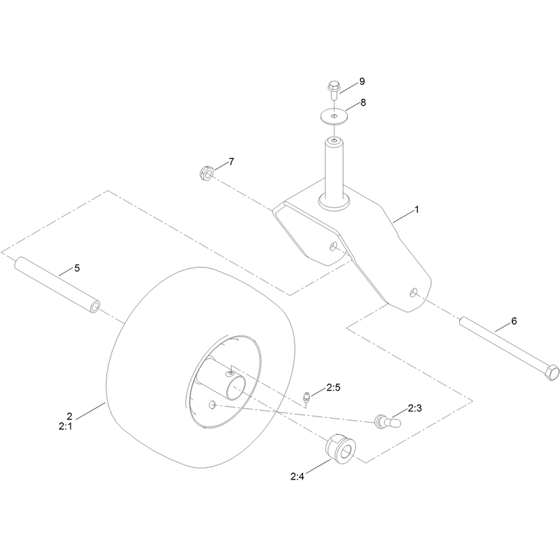 Caster and Wheel Assembly