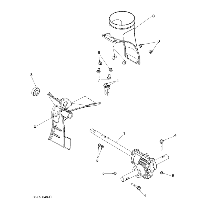 AUGER HOUSING AND IMPELLER