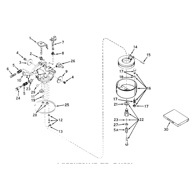 Carburetor No 631581 Use on Model 18400