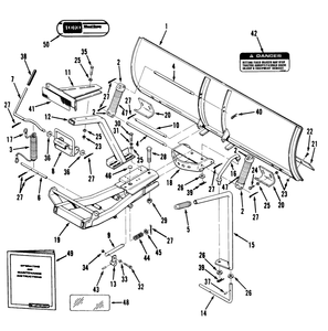 Toro 16-56BY01 56 in. Snodozer Blade Attachment Parts Diagram