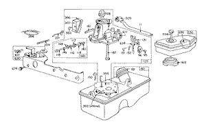 Briggs and Stratton Carburetor Assembly Model 390064 for 19in Hand Propelled Model 16073