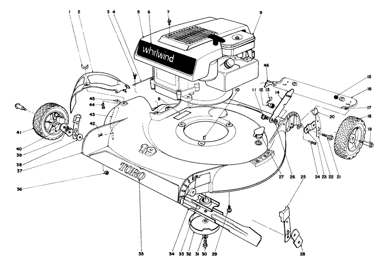 Housing and Engine Assembly Models 16073 and 16173