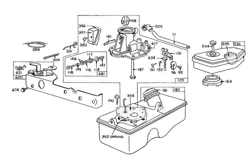 Briggs and Stratton Carburetor Assembly Model 390064