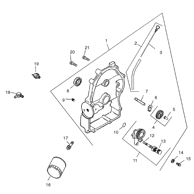 Oil PanLubrication Assembly Group 3 Kohler CH23S-76550
