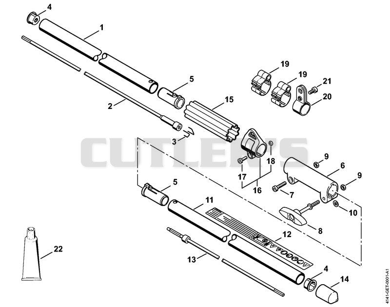 Drive tube assembly FS 83 T