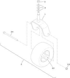 Semi Pneumatic Caster Kit Assembly