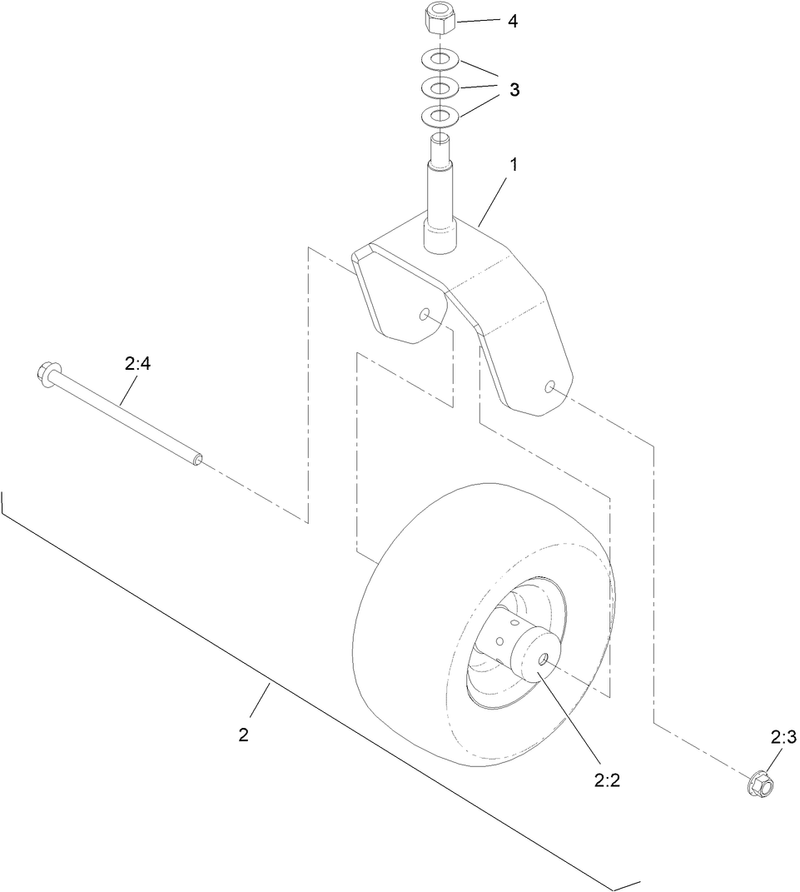 Semi Pneumatic Caster Kit Assembly