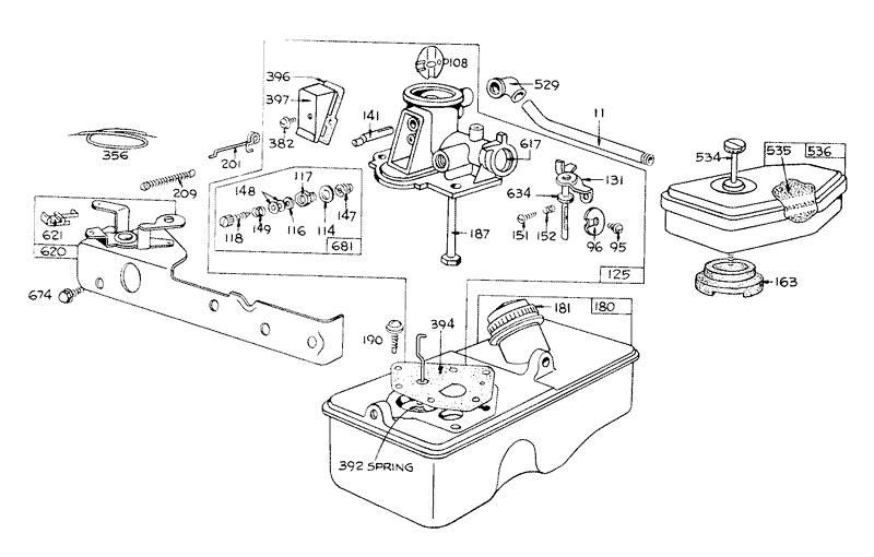 Model No 390064 Briggs and Stratton Carburetor Assy For 19in Hand Propelled Model No 16000