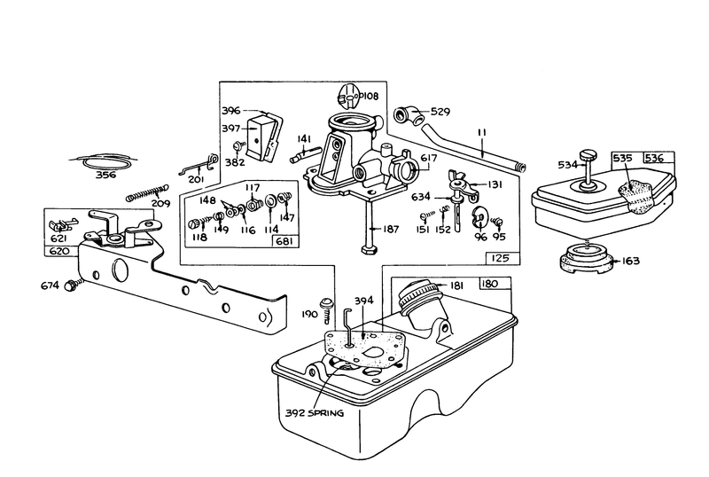 Briggs and Stratton Carburetor Assembly Model 390064 For 19in Hand Propelled Model 16067