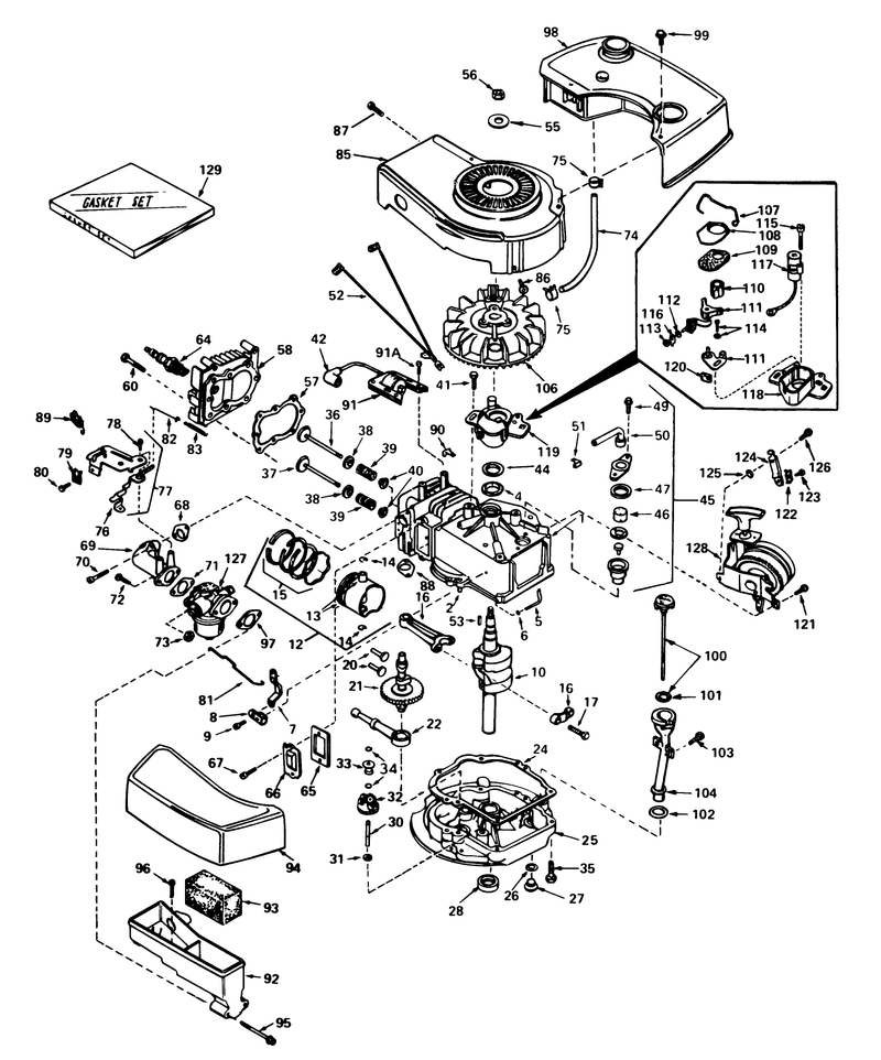 Engine Tecumseh Model No Tnt 100 10071c