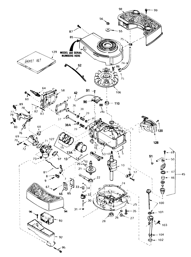 Engine Tecumseh Model No Tnt 100 10100e