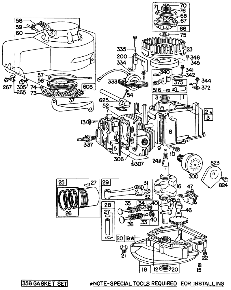 Engine Briggs and Stratton Model No 92902 1613 01