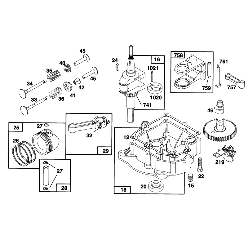Engine Briggs and Stratton Model 28d707-0124-01