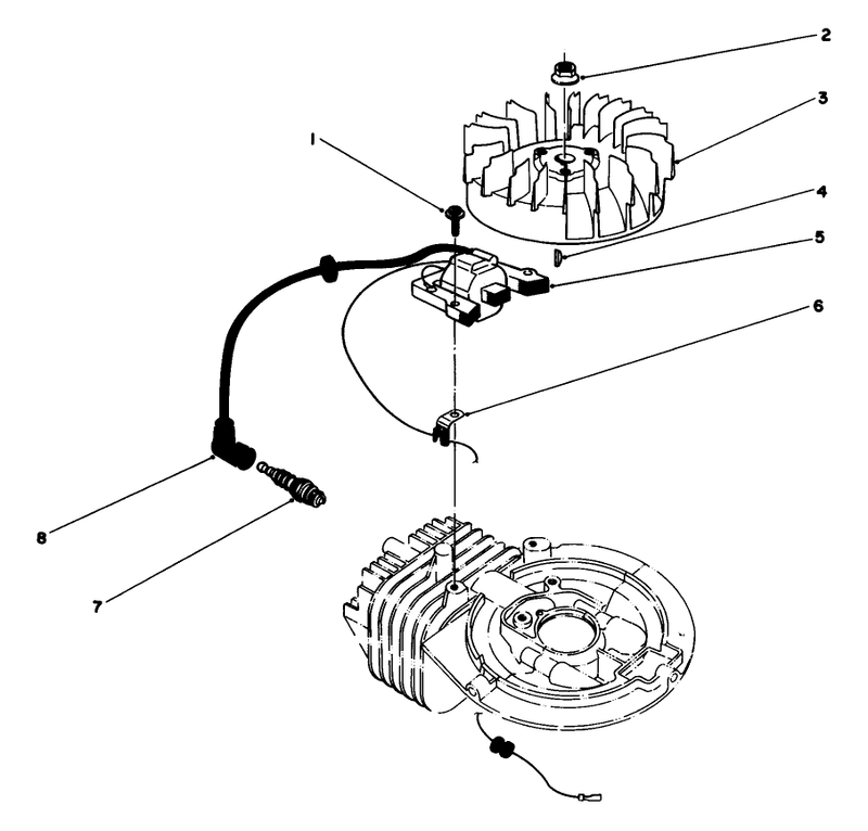 Flywheel and Magneto Assembly engine No 47pg6