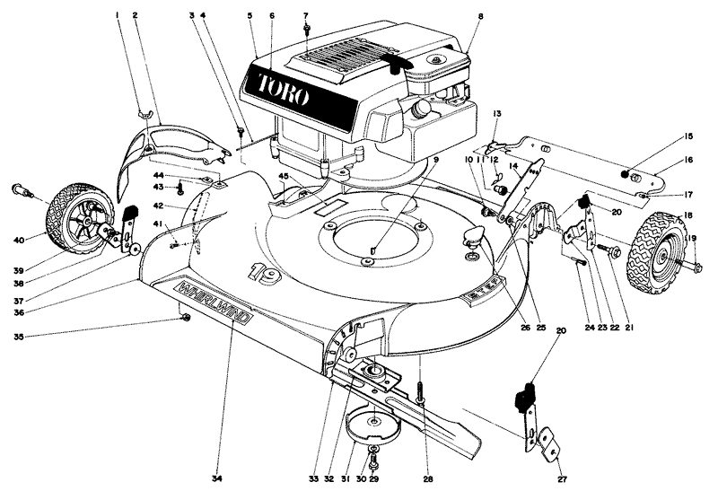 Housing And Engine Assembly Model 16073 and 16173