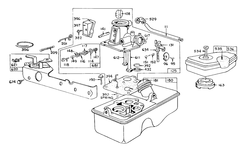 Carburetor Assembly Model 390065