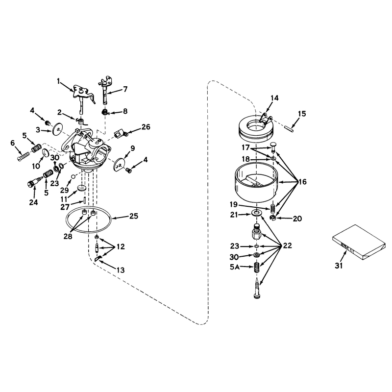 Carburetor Model No 631115 Parts List