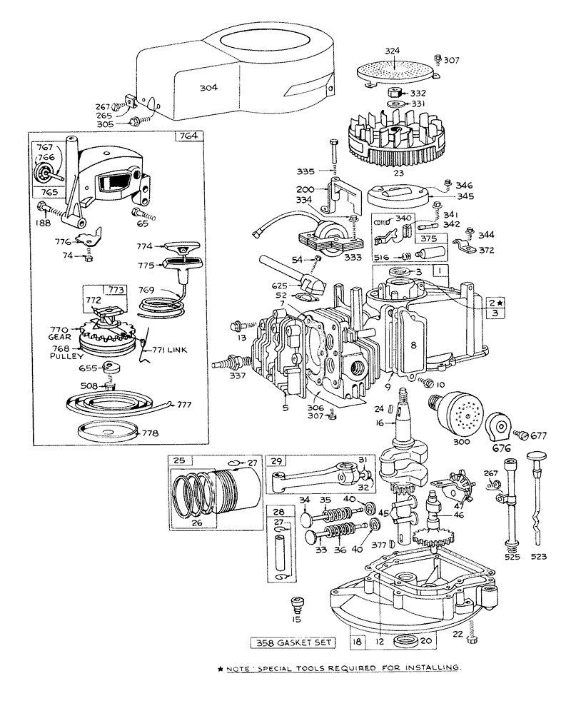 Engine Briggs and Stratton Model 92908 1224 01 For 21in Self Propelled Model 16273