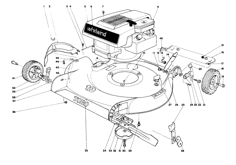 Housing and Engine Assembly Models 16073 and 16173