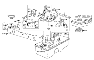 Briggs and Stratton Carburetor Assembly Model 390064 for 19in Hand Propelled Model 16073