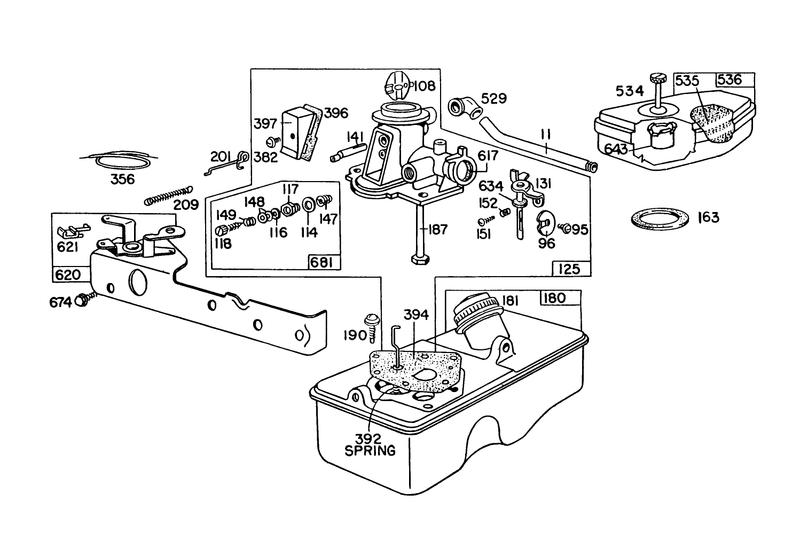 Briggs and Stratton Carburetor Assembly Model 92508 1000 01 For 19in Hand Propelled Model 16067
