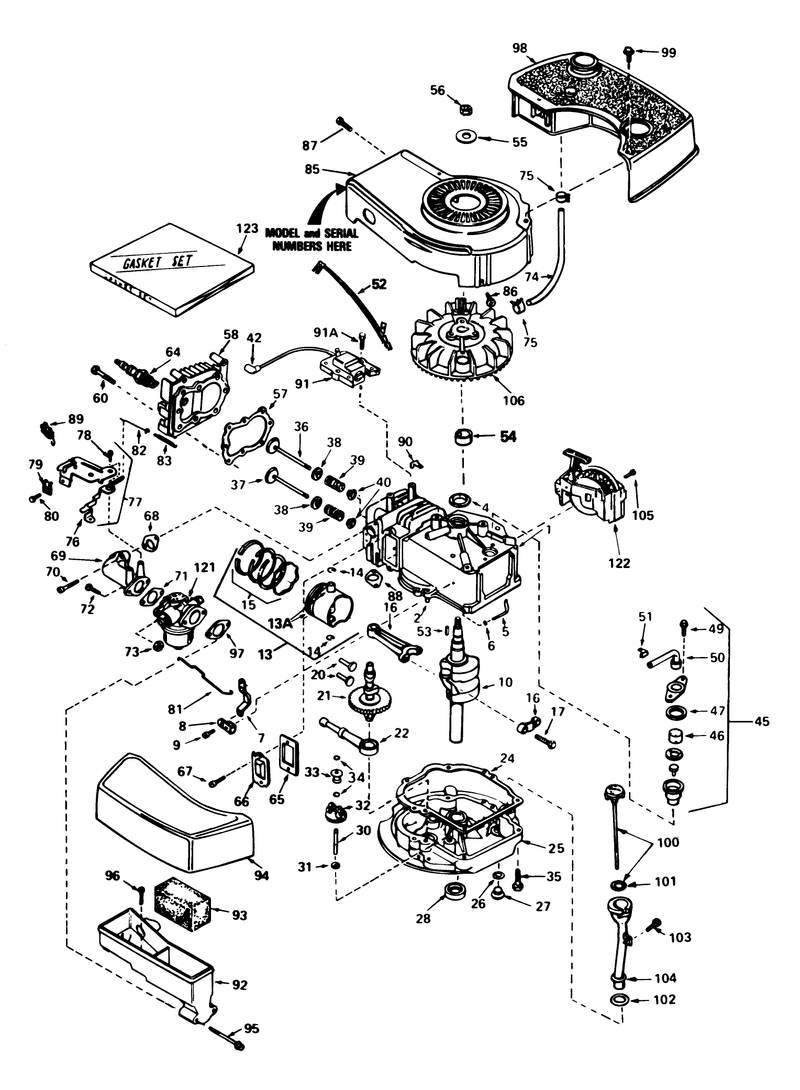 Engine Tecumseh Model No Tnt 100 10086e