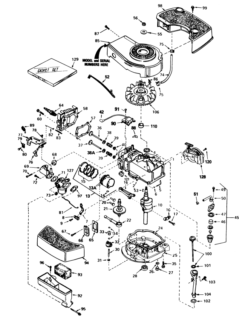 Engine Tecumseh Model No Tnt 100 10100e