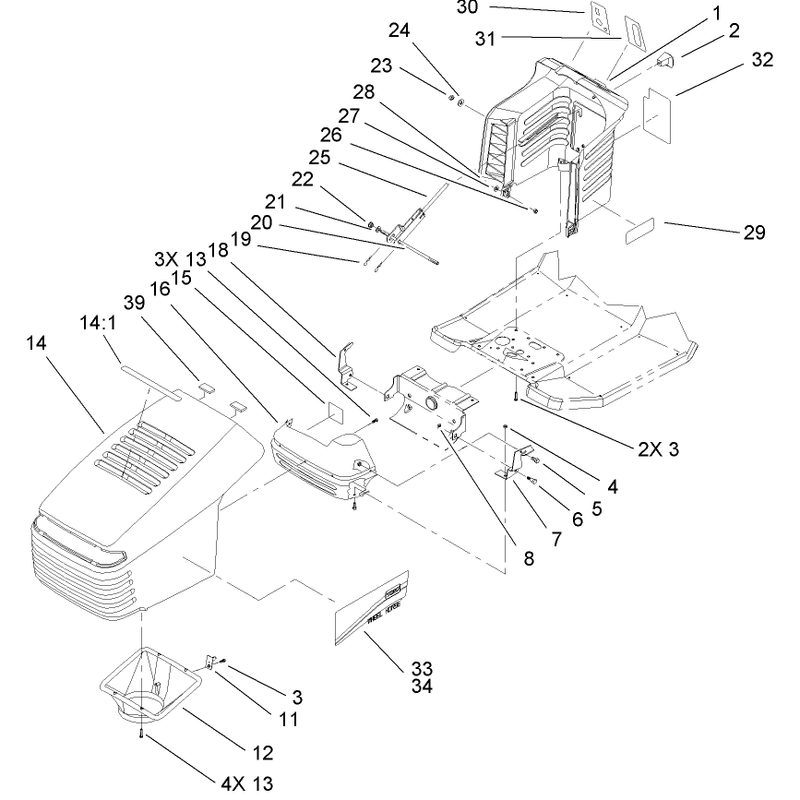 Hood and Tower Assembly